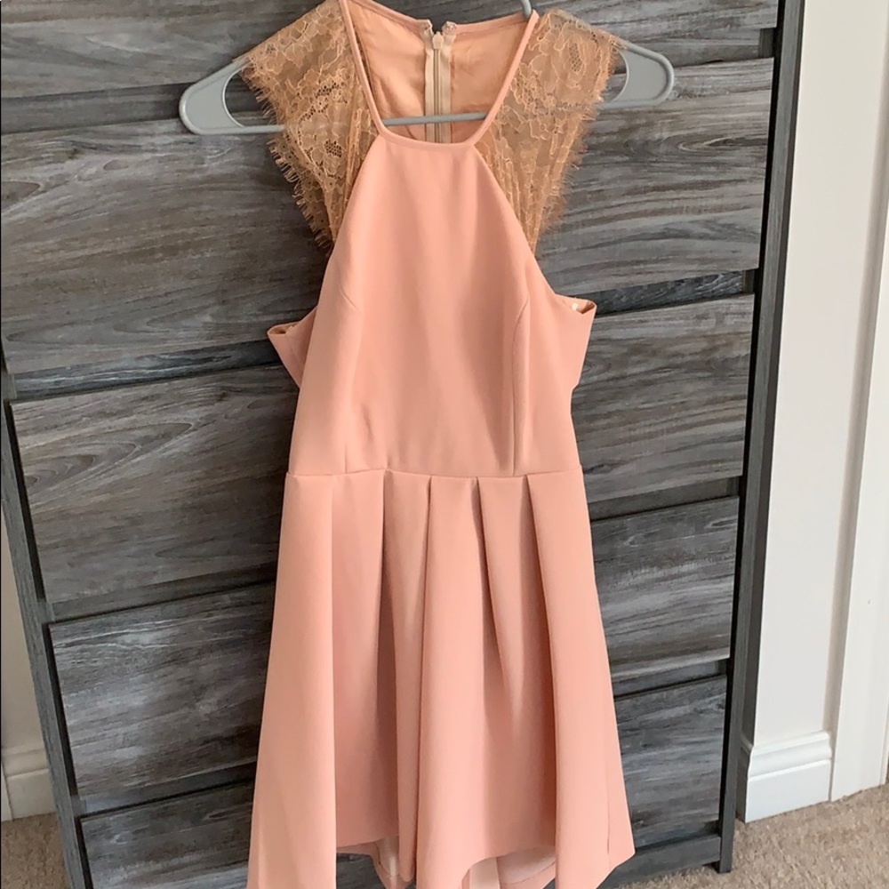 BCBGeneration blush cut out dress